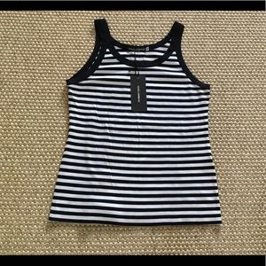 AUTHENTIC DOLCE & GABBANA WHITE AND BLACK STRIPE TANK TOP SIZE 44 IT ( 4-6 US )